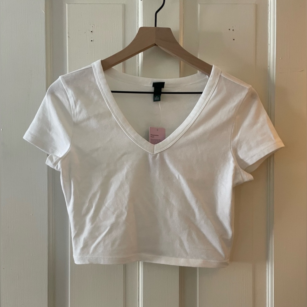 Wild Fable vneck crop tee